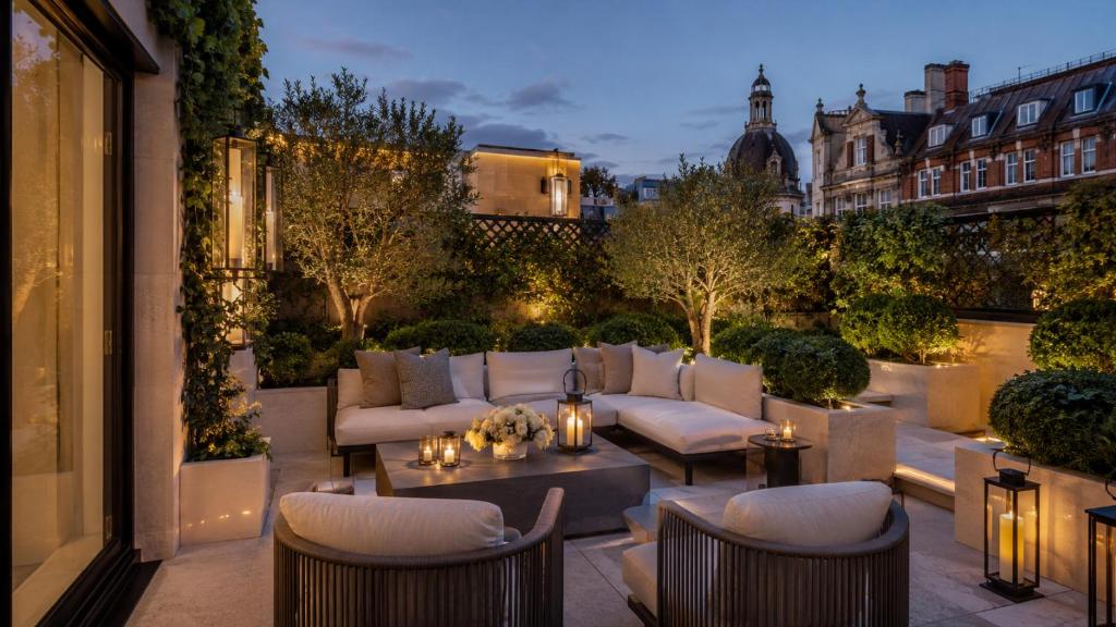 Private furnished terrace at the Knightsbridge Pool Villa